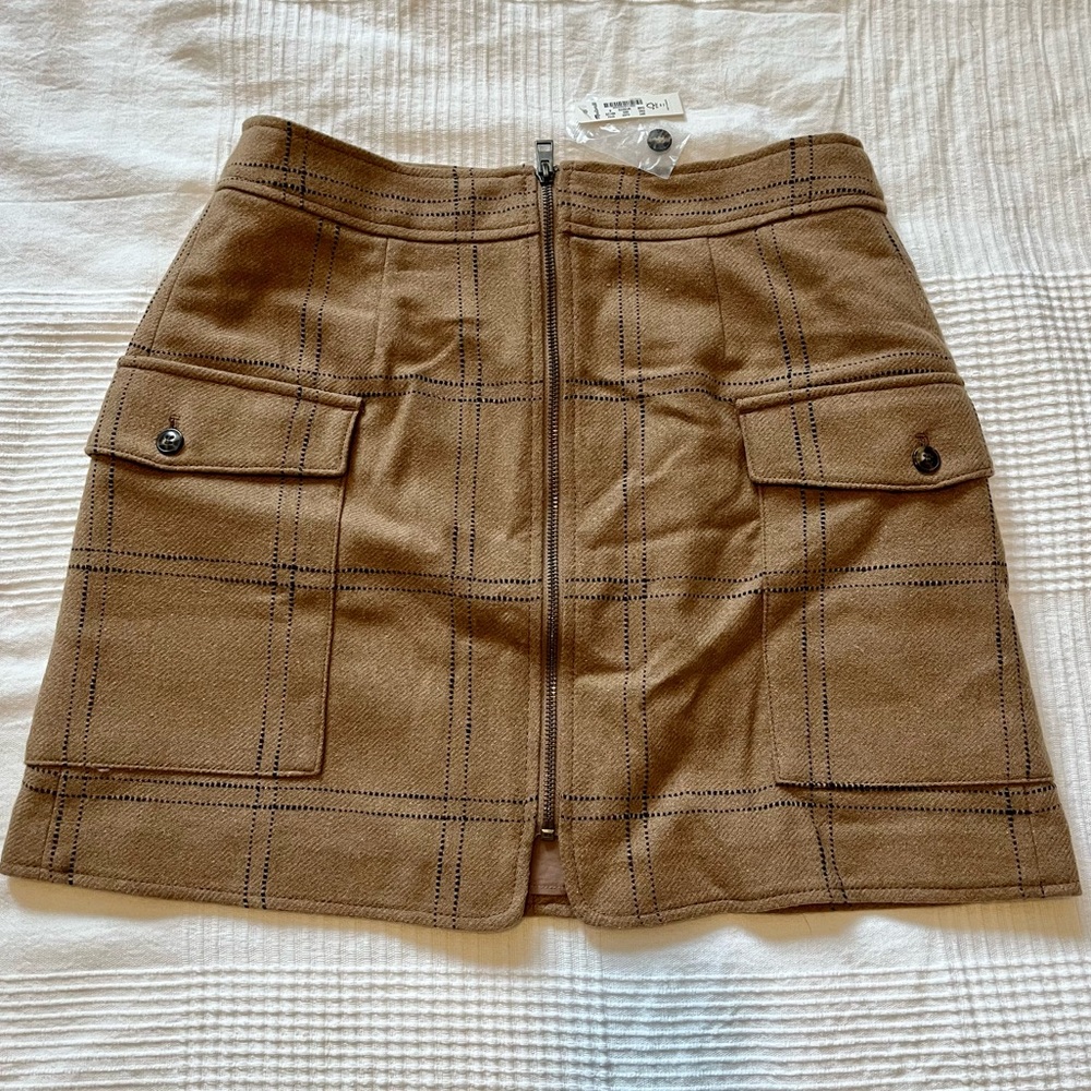 Madewell wool mini skirt